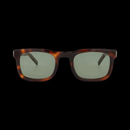 Saint Laurent Square Sunglasses 'Havana/Gold/Green'