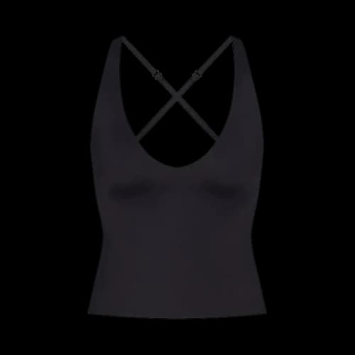 NikeSKIMS Shine V-Neck Tank 'Obsidian'