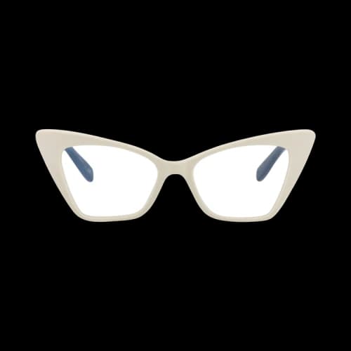 Saint Laurent Cat Eye-Frame Acetate Optical Frames 'Ivory/Black'