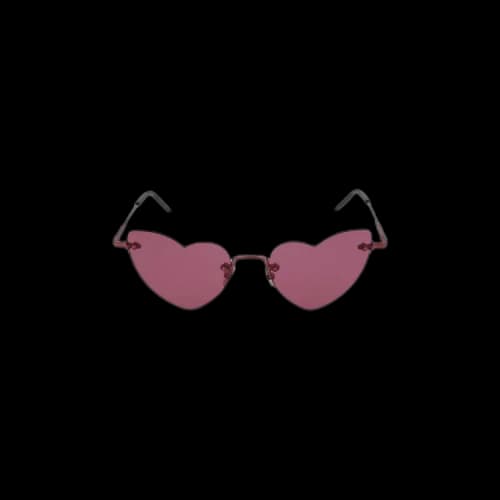 Saint Laurent Heart-Shaped Metal Sunglasses 'Pink'