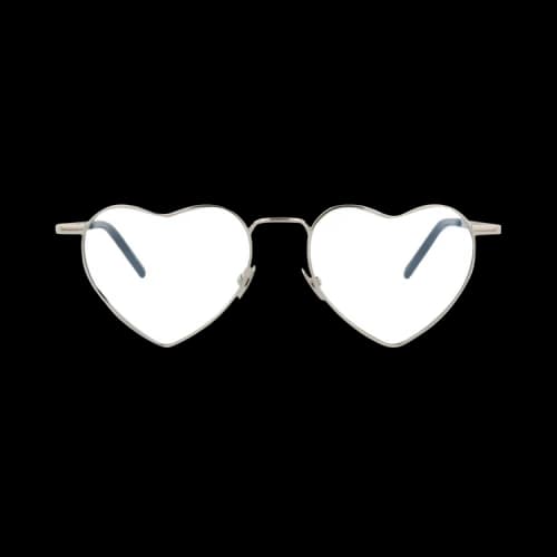 Saint Laurent Cat Eye-Frame Metal Sunglasses Silver Silver Transparent (SL301LOULO-30007818-013)