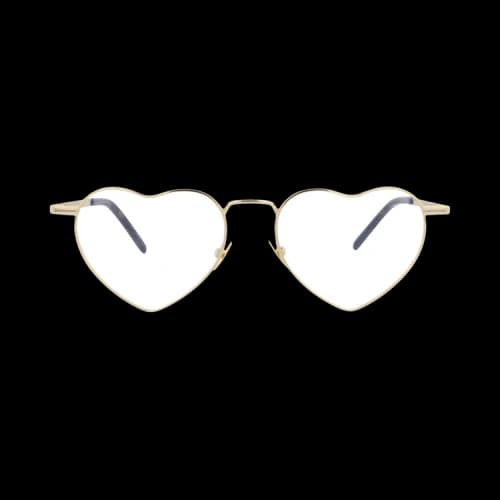 Saint Laurent Cat Eye-Frame Metal Optical Frames Gold Gold Transparent (SL301LOULO-30010667-003)