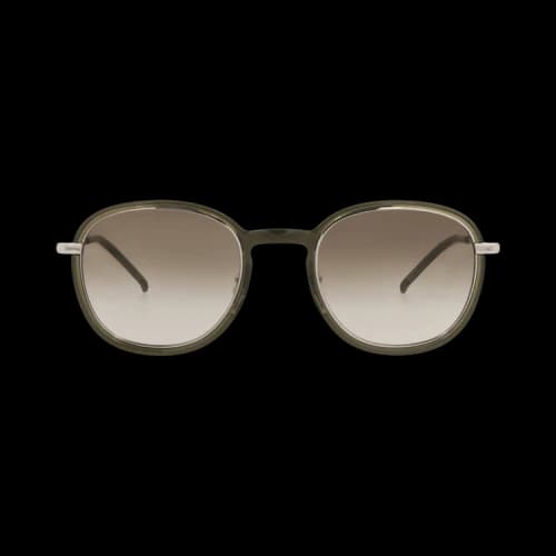 Saint Laurent Round-Frame Injection Sunglasses Green Silver Brown (SL436-30010751-004)