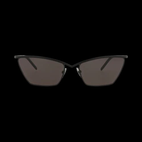 Saint Laurent Cat Eye-Frame Metal Sunglasses Black Black Grey (SL637-30014745-001)