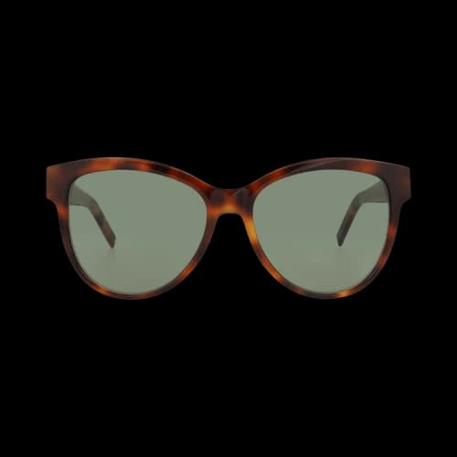 Saint Laurent Round-Frame Recycled Acetate Sunglasses Havana Havana Green (SLM107-30013726-003)