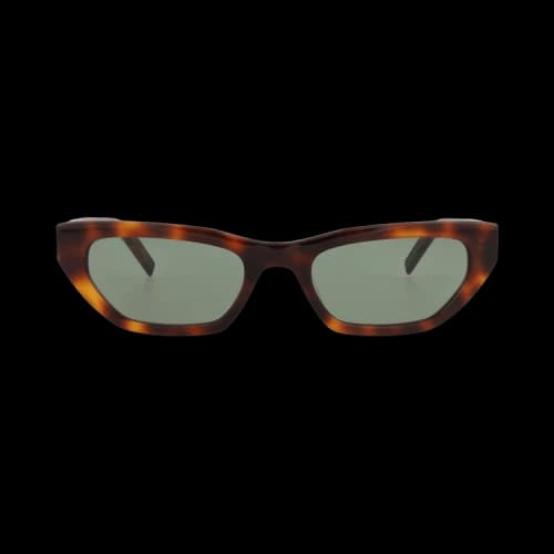 Saint Laurent Cat Eye-Frame Recycled Acetate Sunglasses Havana Havana Green (SLM126-30014752-003)