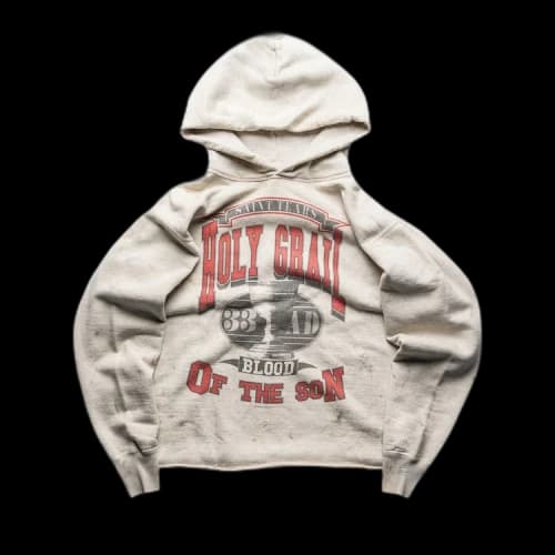 Saint Mxxxxxx x Denim Tears Holy Grail Hoodie Vintage Grey