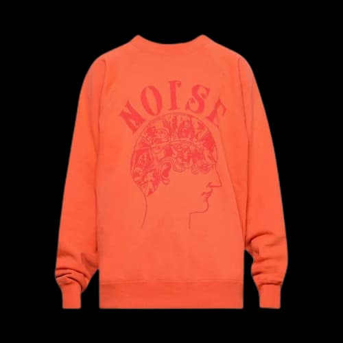 Saint Michael Noise Print Crewneck Sweatshirt 'Orange'