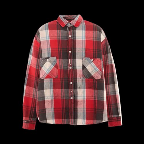 SAINT Mxxxxxx Check Flannel Shirt 'Red/Grey'
