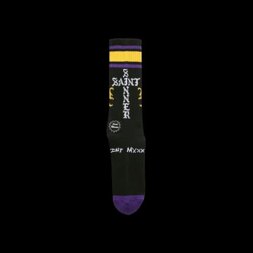 SAINT Mxxxxxx Saint Sinner Socks 'Black/Purple'