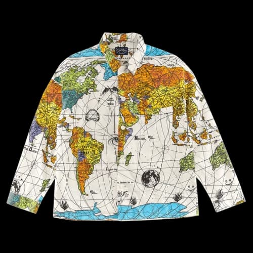 Saint Michael x Dr. Woo Pajama World Map Shirt 'White'