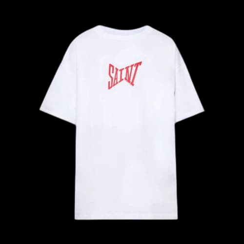 Saint Michael Ribon Saint Short-Sleeve Tee 'White/Red'