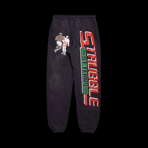 Saint Michael Denim Tears Struggle Sweatpants 'Black'