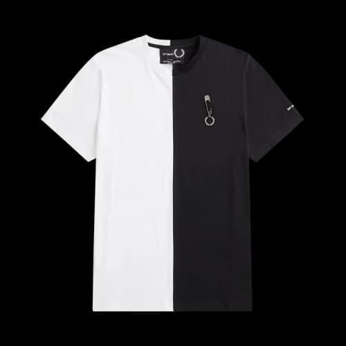 Fred Perry x Raf Simons Split T-Shirt 'Black'