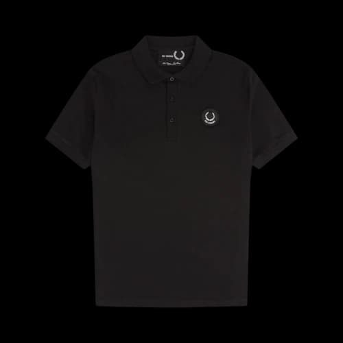 Fred Perry x Raf Simons Oversized Printed T-Shirt 'Black'