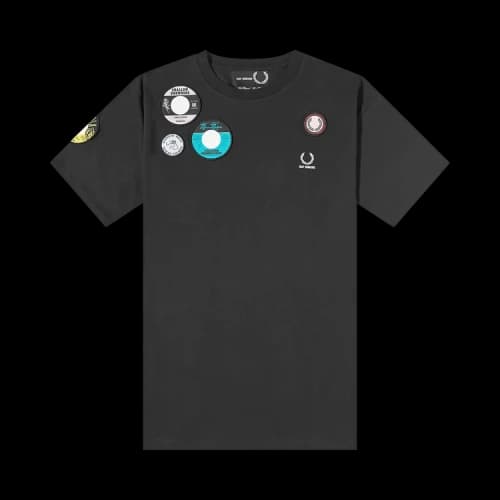 Fred Perry x Raf Simons Oversized Patched T-Shirt 'Black'