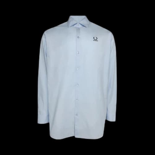 Fred Perry x Raf Simons Embroidered Oversized Shirt 'Lapis'