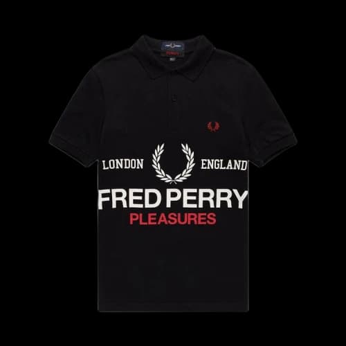 Fred Perry x Pleasures Logo Polo 'Black'