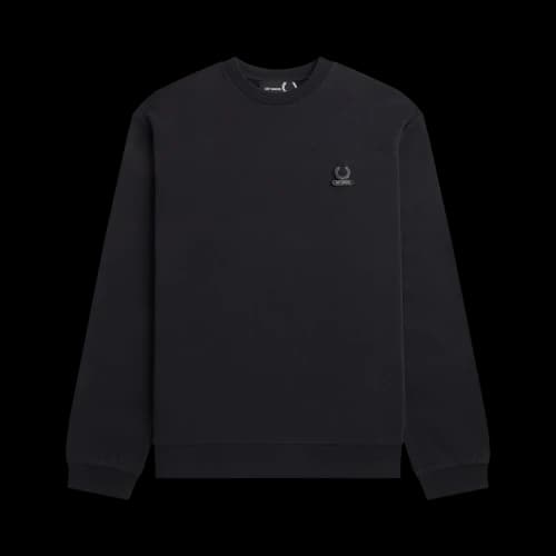 Fred Perry x Raf Simons Embroidered Sweatshirt 'Black'
