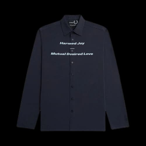 Fred Perry x Raf Simons Printed Jersey Shirt 'Navy'