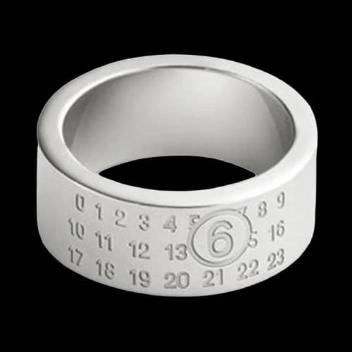 MM6 Maison Margiela Minimal Logo 8mm Ring 'Silver'