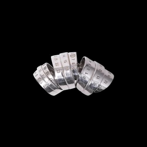 MM6 Maison Margiela Numeric Triple Ring 'Silver'