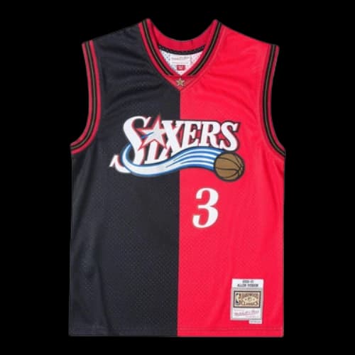 Mitchell & Ness x NBA Philadelphia 76ers 2000-01 Split Swingman Jersey 'Allen Iverson 3'