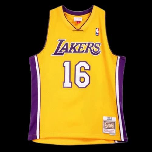 Mitchell & Ness NBA Swingman Los Angeles Lakers Gold 09-10 Jersey 'Pau Gasol'