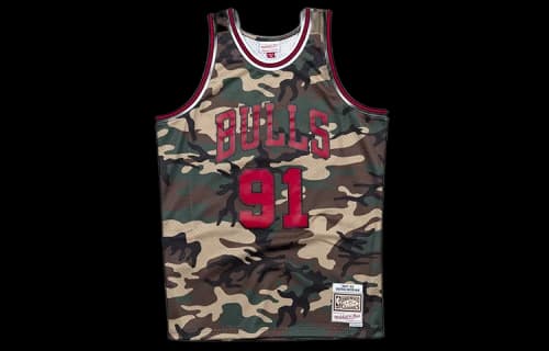 Mitchell & Ness x NBA Chicago Bulls 1997-98 Camo Jerseys 'Dennis Rodman 91'