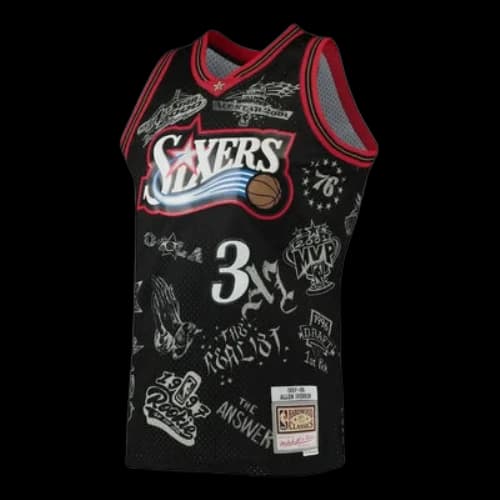 Mitchell & Ness Philadelphia 76ers 1998 World Tour Swingman Jersey 'Allen Iverson 3'