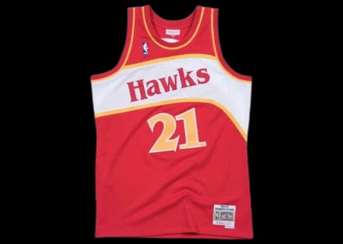 Mitchell & Ness Atlanta Hawks Road 1986-87 Dominique Wilkins Swingman Jersey Scarlet