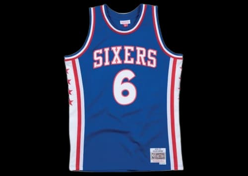Mitchell & Ness Philadelphia 76ers 1976-77 Julius Erving Swingman Jersey Royal