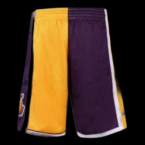 Mitchell & Ness x NBA Los Angeles Lakers Split Swingman Shorts 'Yellow Purple'