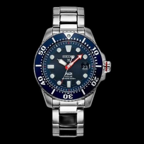 SEIKO X PADI Eco Drive Silver/Blue