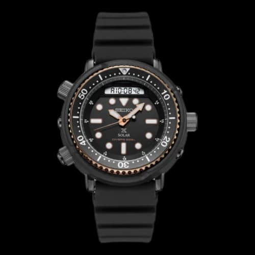 SEIKO Japan Sports Solar Energy Black Gold