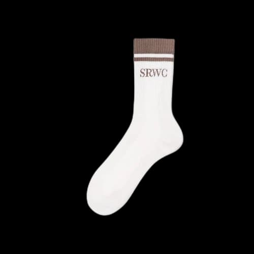 Sporty & Rich Upper East Side Socks 'White'
