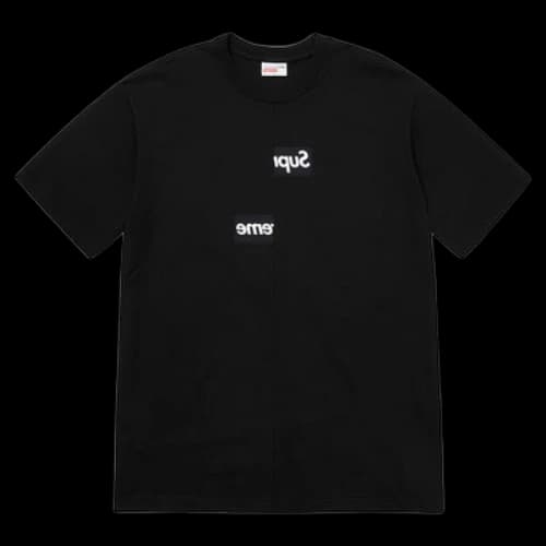 Supreme x COMME des GARCONS Split Box Logo Tee 'Black White'