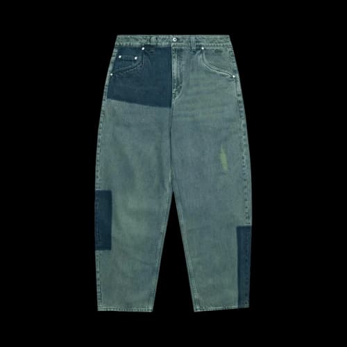 Dime Baggy Denim Pants 'Distressed Green'