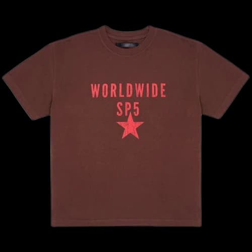 Sp5der Oversized Worldwide Sp5 Tee 'Chocolate'