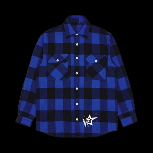 Sp5der 5 Flannel Shirt 'Blue Plaid'