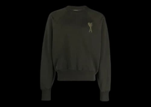 Ami Paris Ami de Coeur Boxy Fit Sweatshirt Khaki/Khaki
