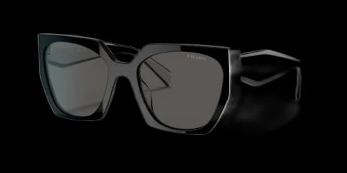 Prada Symbole Logo Rectangle Sunglasses Black/White (SPR15W 09Q-5S0)