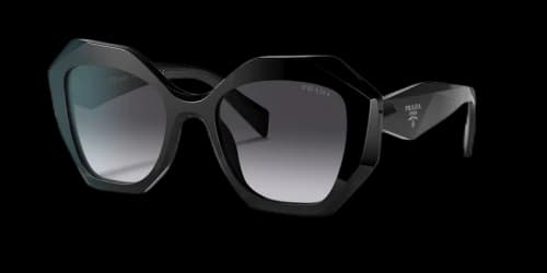 Prada Symbole Logo Irregular Sunglasses Black/Silver (SPR16W 1AB-5D1)