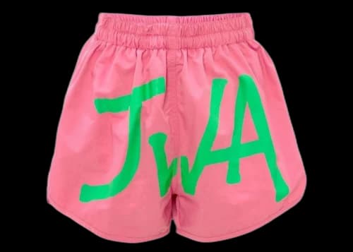 JW Anderson Logo Print Swim Shorts Pink