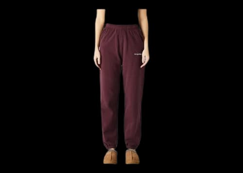 Sporty & Rich Classic Logo Sweatpants Merlot/White