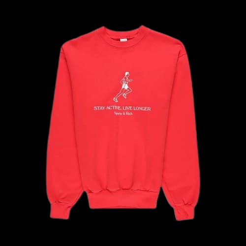 Sporty & Rich Live Longer Crew 'Sport Red'