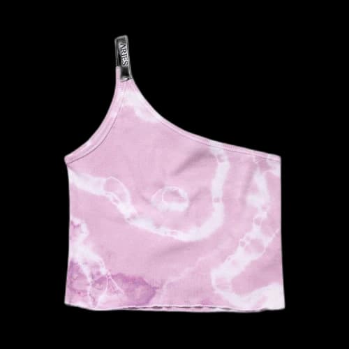 Aries Tie-Dye Rib Asymmetric Vest 'Lilac'