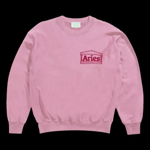 Aries Classic Temple Sweatshirt 'Pink'