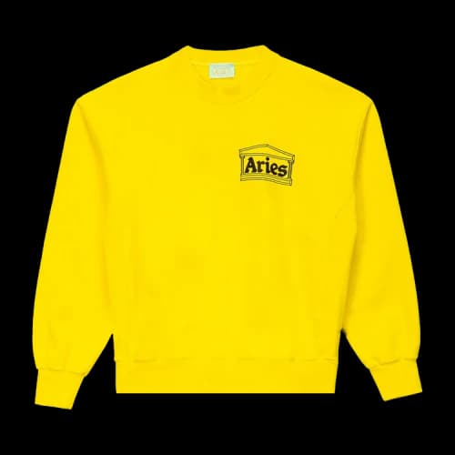 Aries Classic Temple Sweatshirt 'Yellow'
