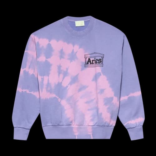 Aries Tie-Dye Temple Sweatshirt 'Lilac'